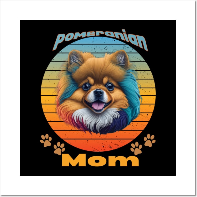 Pomeranian Dog Mom Sunset Wall Art by Relax and Carry On